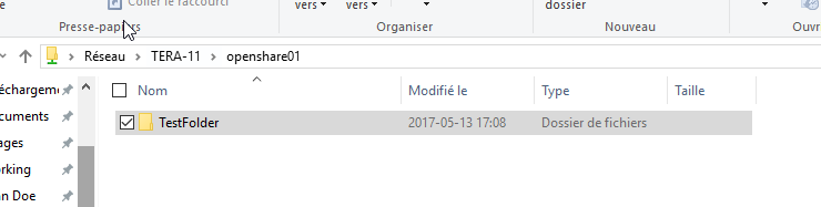 Testing creating a folder