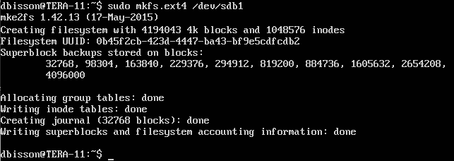 Formating partition