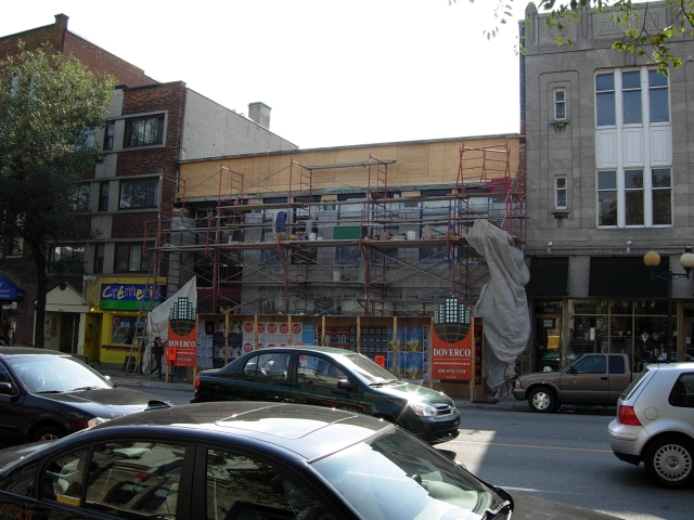 Reconstruction du restaurant sur St-Denis