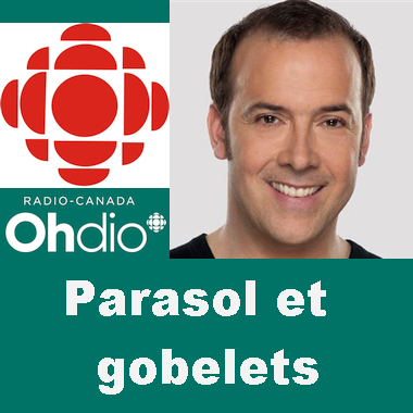 Parasol et gobelets